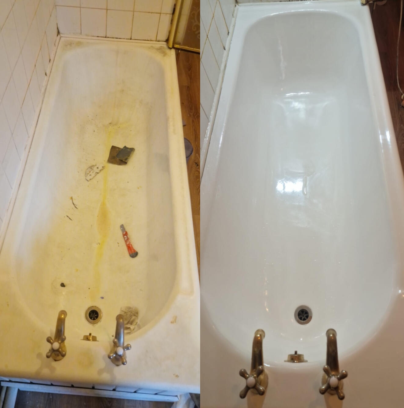 Steel bath resurfaced in Hungerford, Newbury